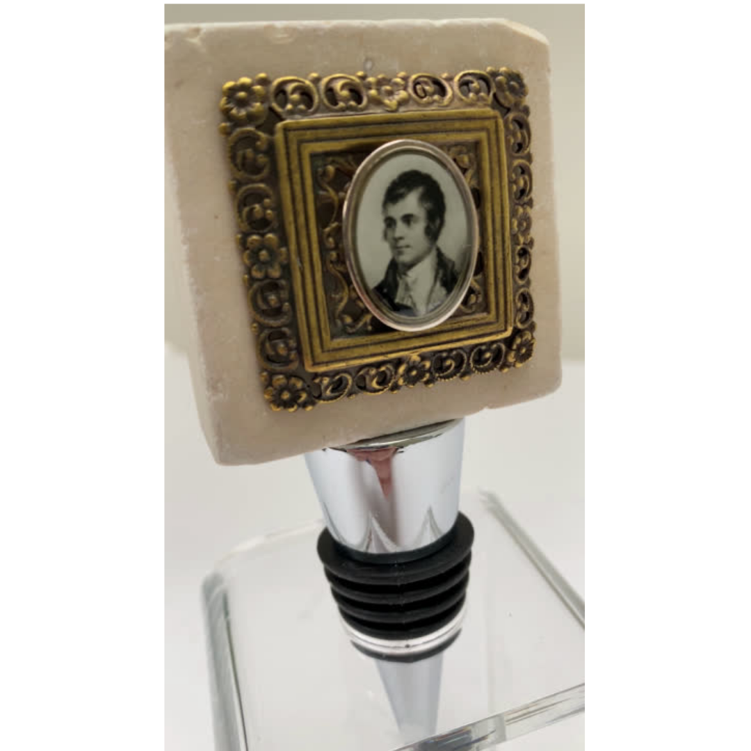 Robert Burns Marble Bottle Stopper