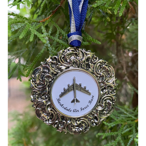 Airforce Christmas Ornament with Small Replica of Airplane