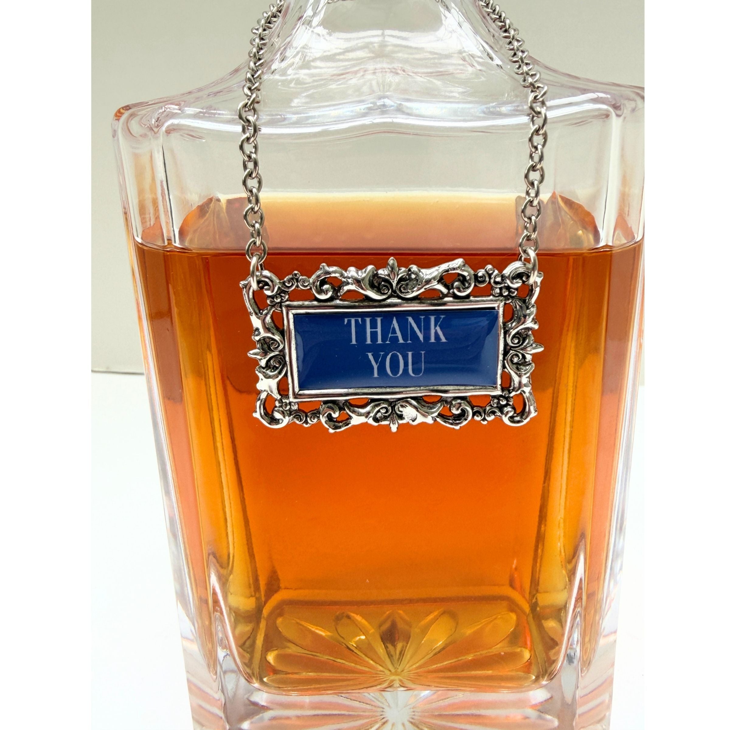 Thank-You Decanter Label | Handcrafted Silver