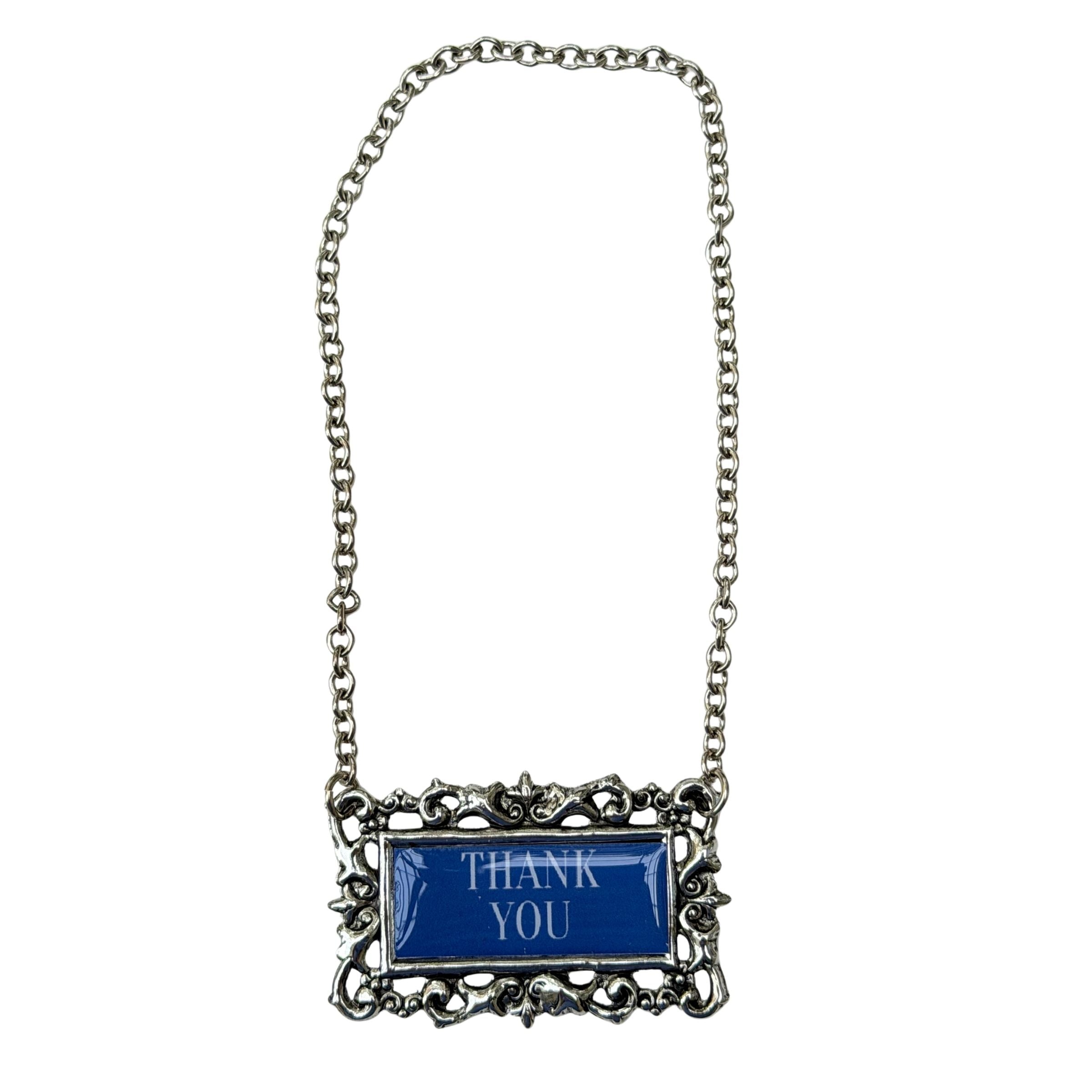 Thank-You Decanter Label | Handcrafted Silver