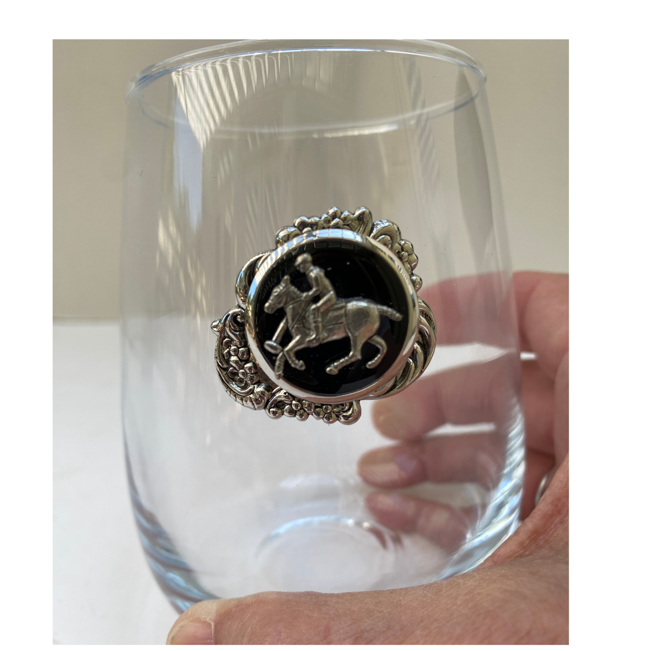 Polo Horse Lover Stemless Wine Glass