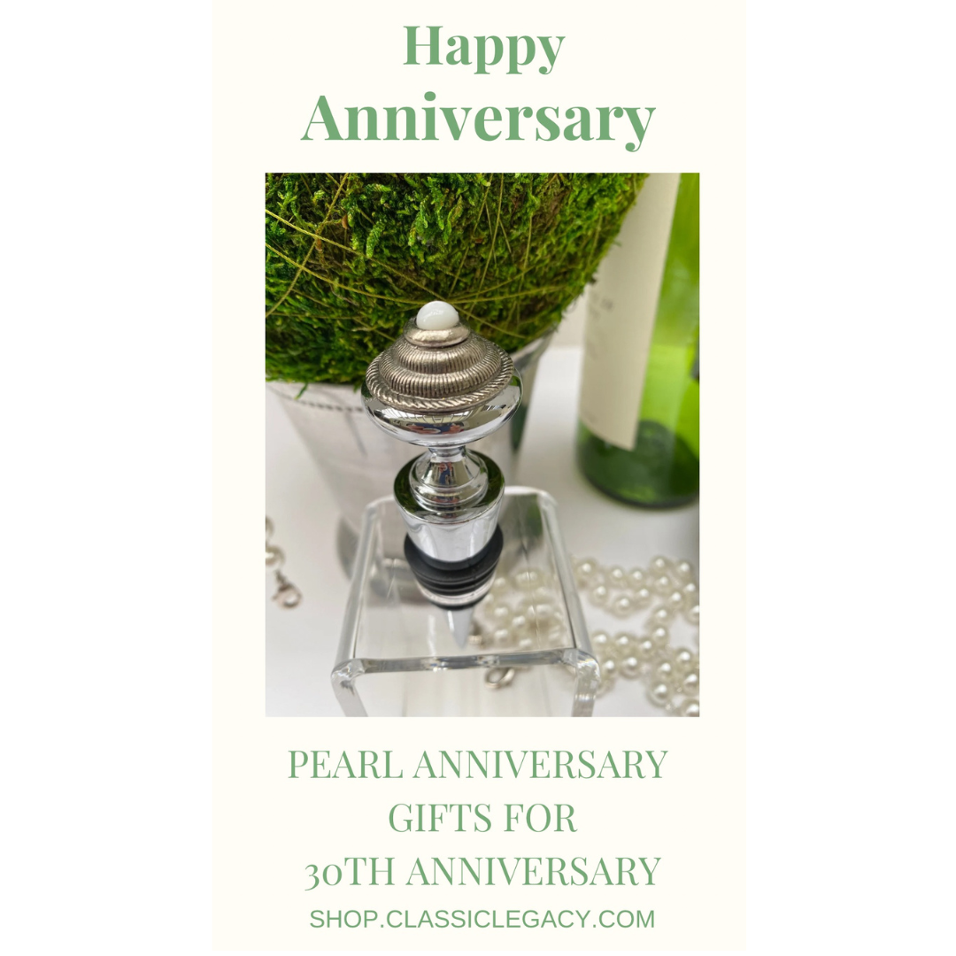 30th Anniversary Gift Mother of Pearl Bottle Stopper