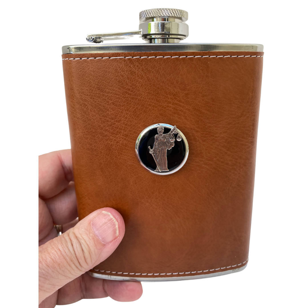 Lawyer Leather Flask
