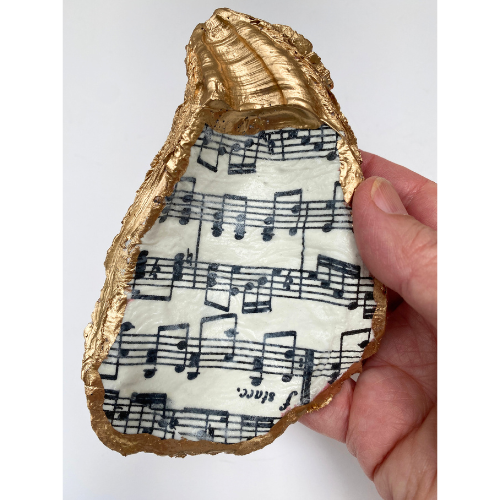 Music Note Oyster Shell Art