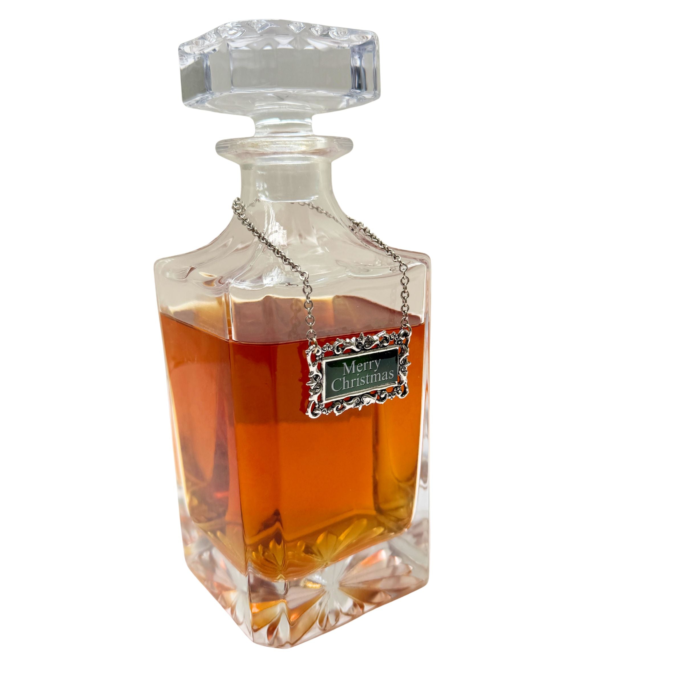 Merry Christmas Decanter Label Marker | Handcrafted
