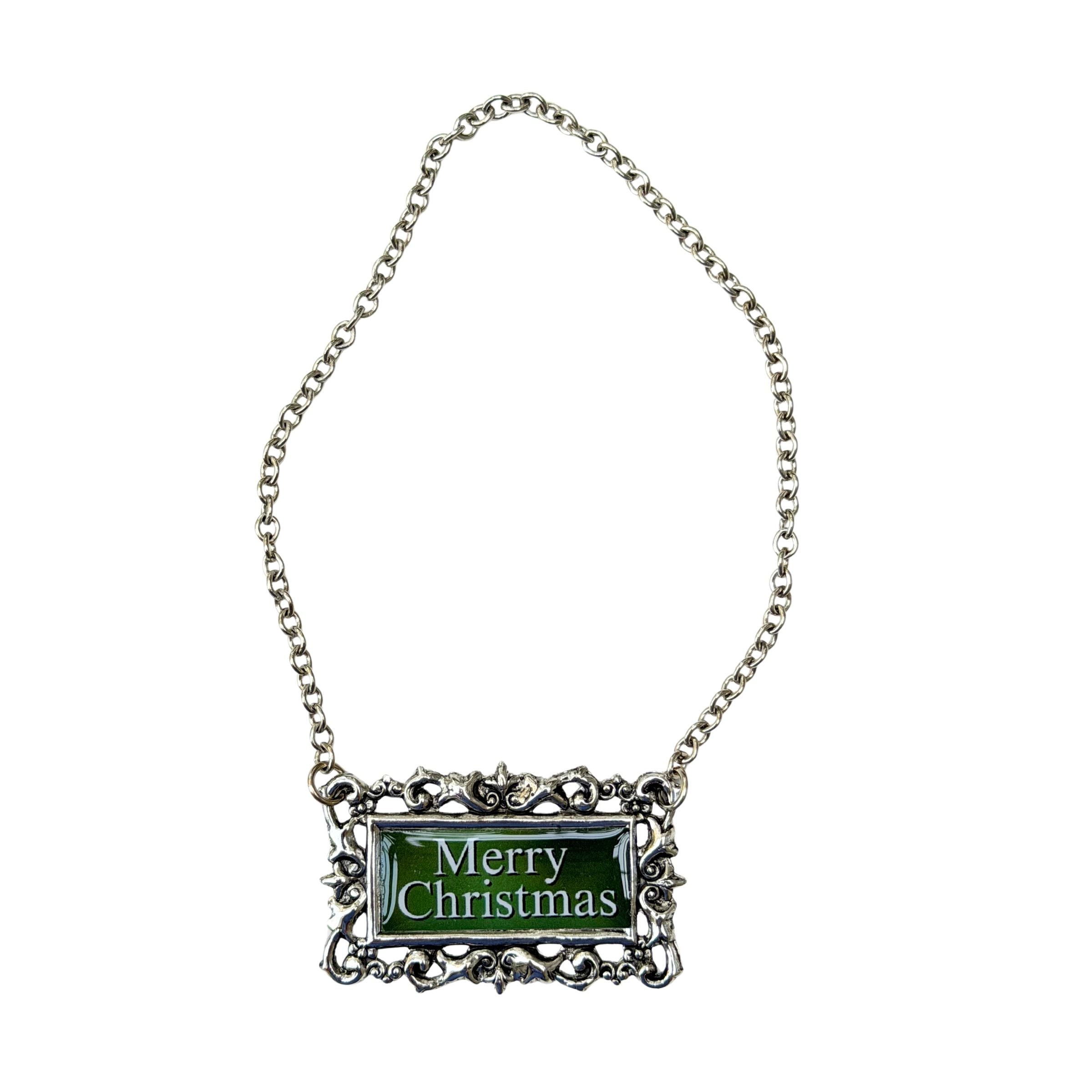 Merry Christmas Decanter Label Marker | Handcrafted