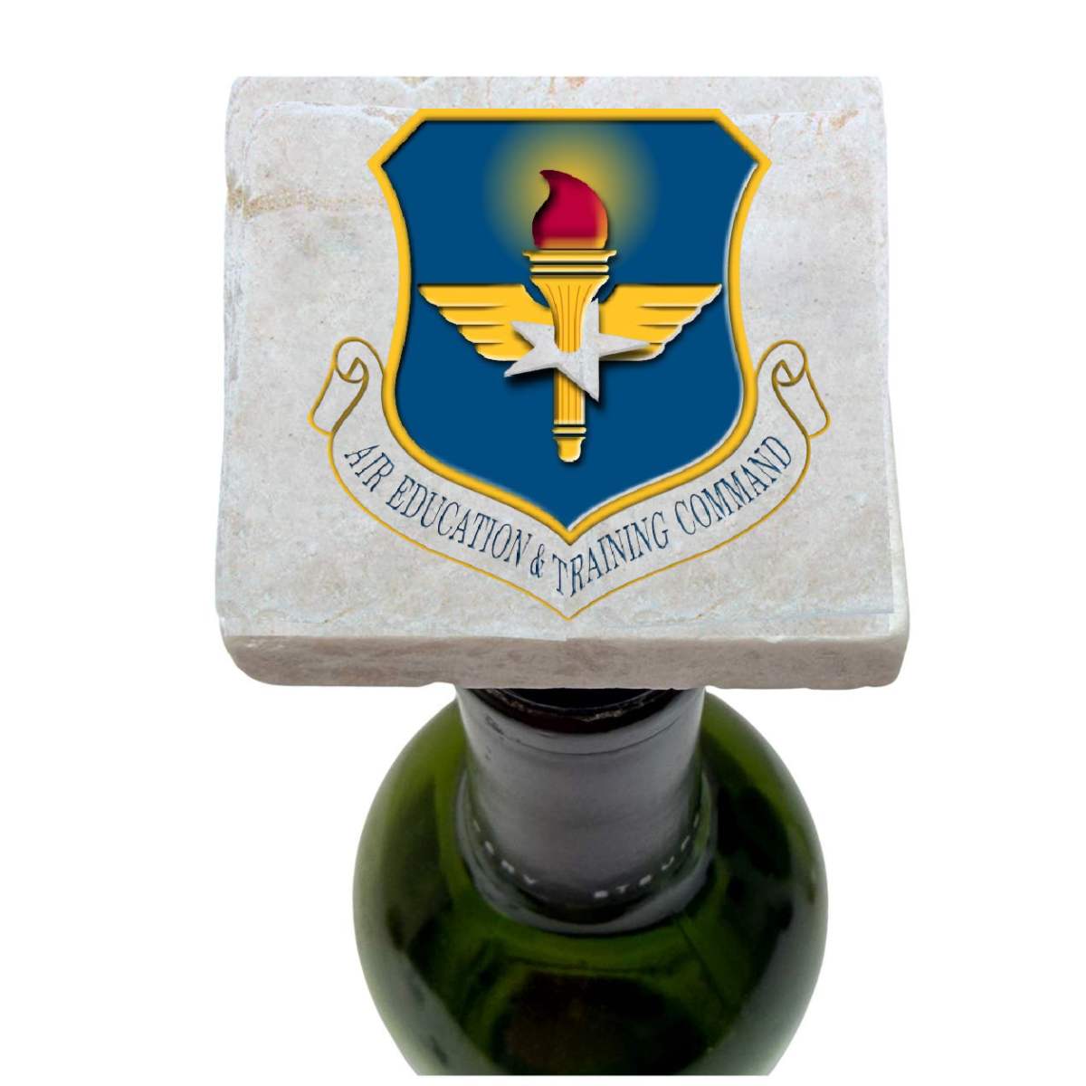 Airforce Marble Wine Bottle Stopper with Your logo or art