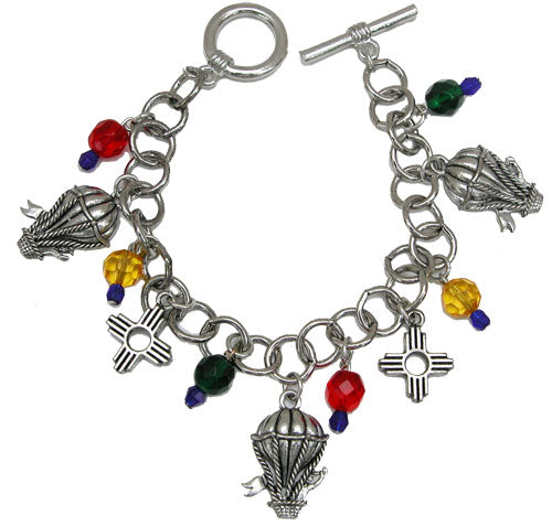 Hot Air Balloon Theme Charm Bracelet