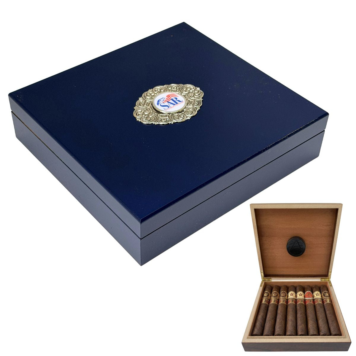 Custom Wooden Cigar Humidor Box | Features Your Logo