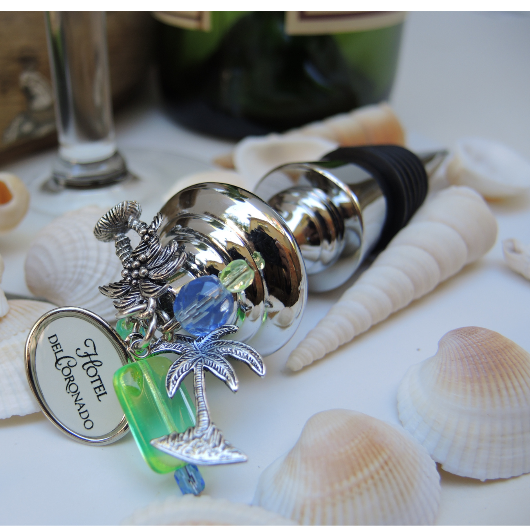 Custom Charmed Bottle Stopper Beach theme Hotel Del