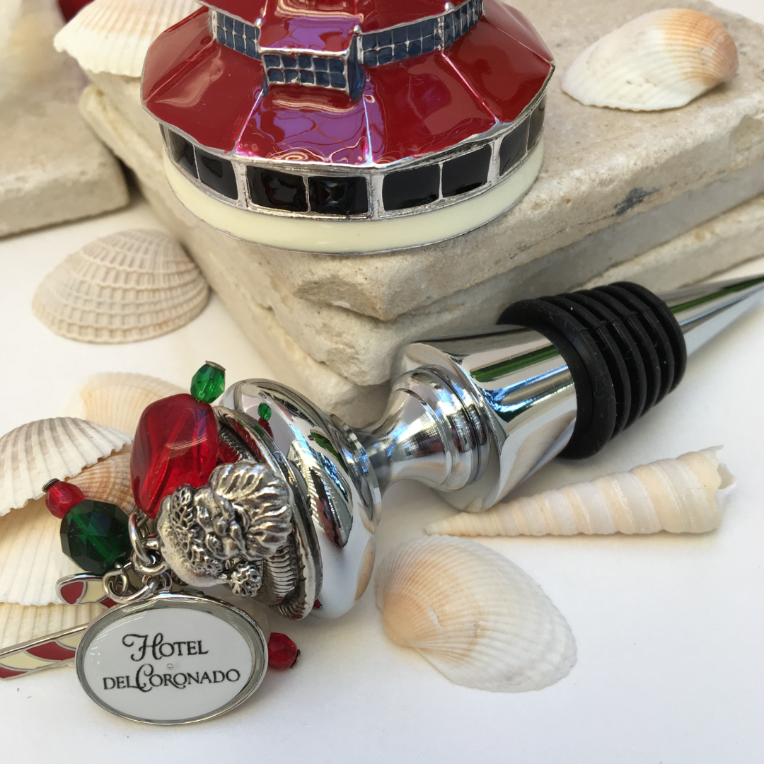 Custom Charmed Bottle Stopper Christmas Hotel Del