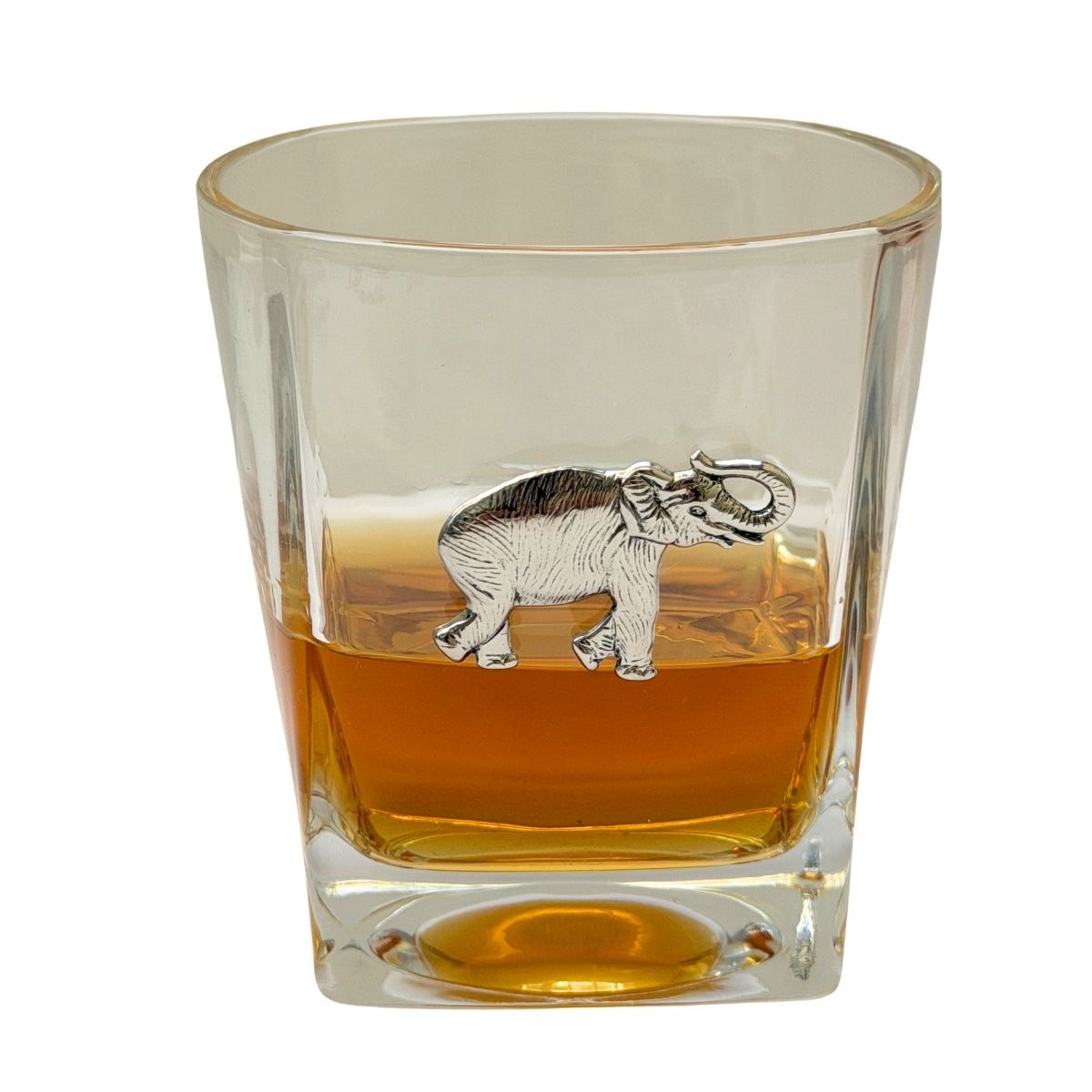 Elephant Bourbon Glass | Silver Elephant Glass Gift for Sprots Fan