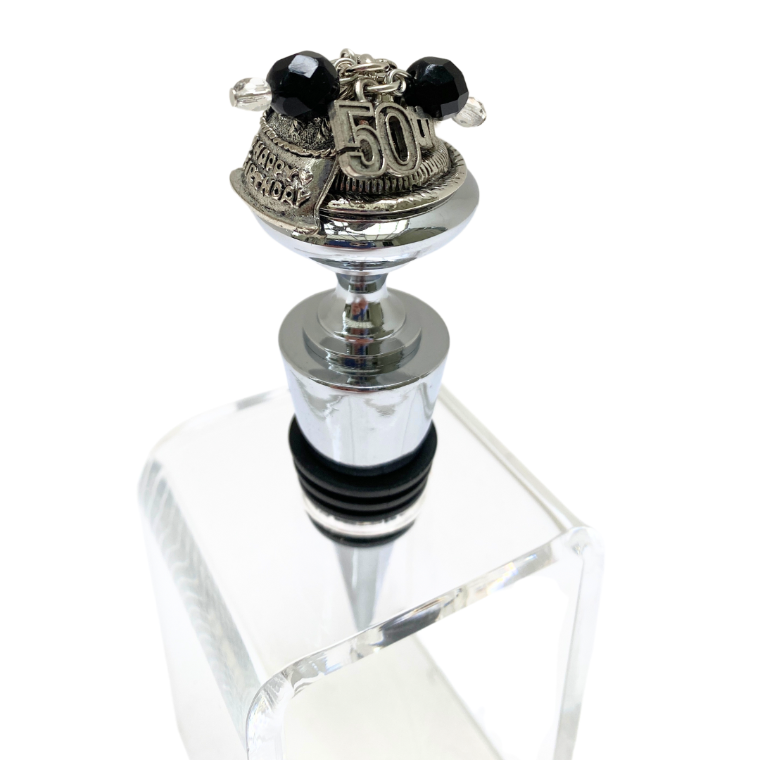 Happy Birthday 50 years bottle stopper