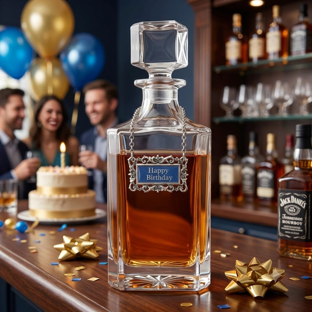 Happy Birthday Decanter | Gift for Bourbon Lover