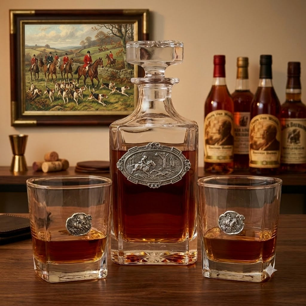 Horse and Hound Decanter Gift Set | Gift for Horse Lover