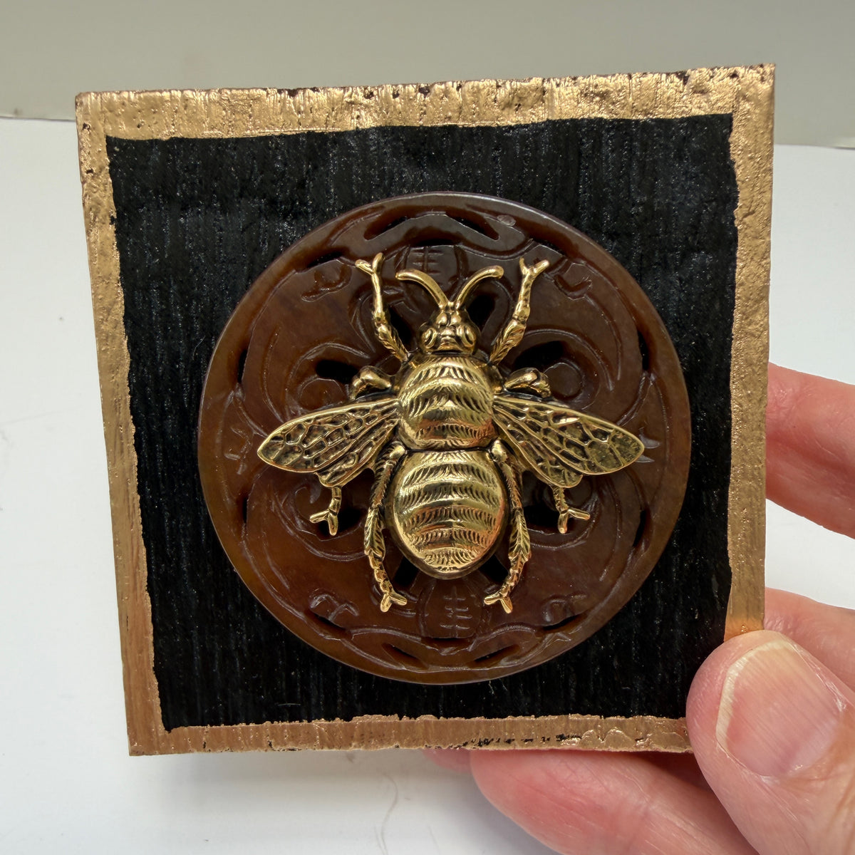 Bee Wooden Art | Gold Bee | Gift for Bee Lover