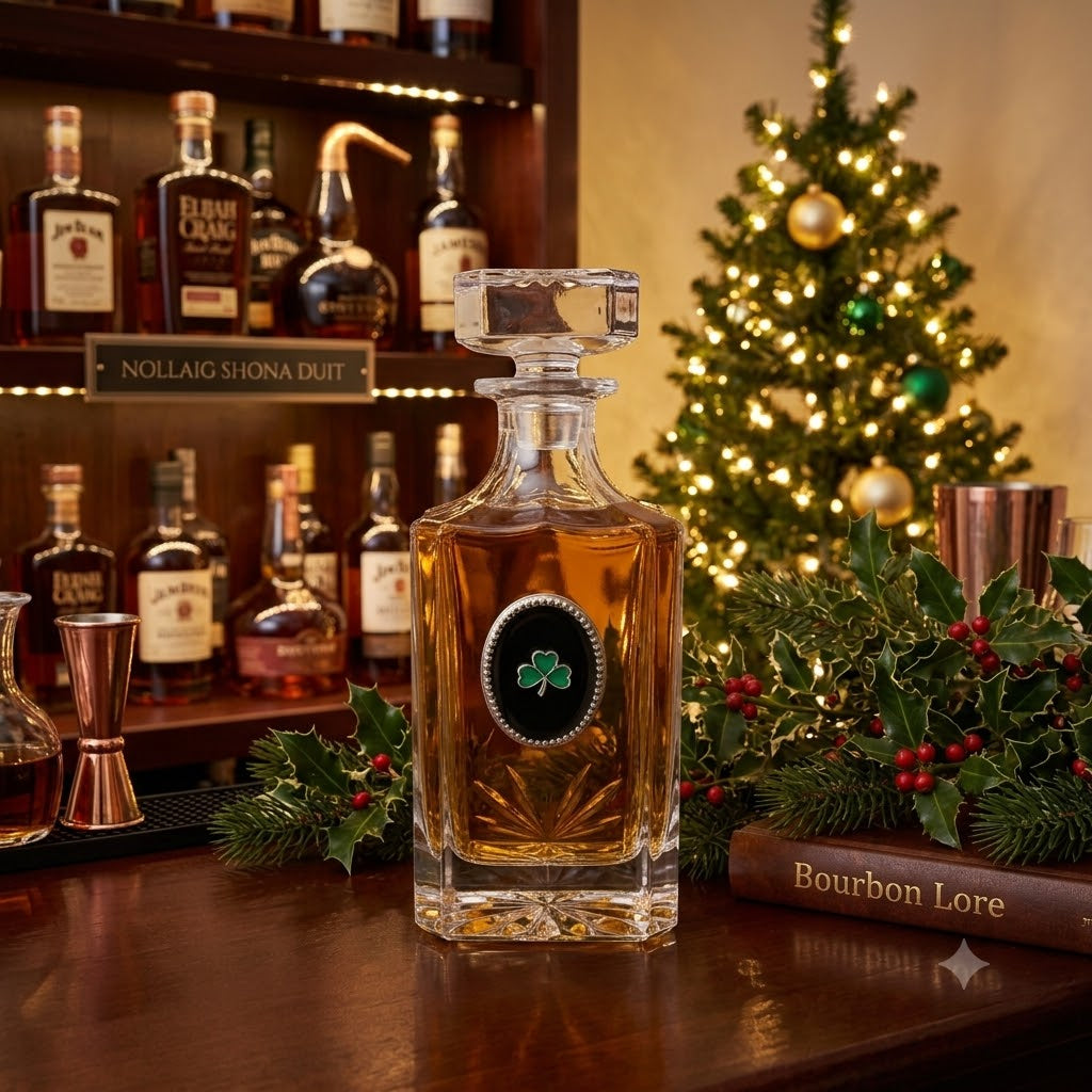 Irish Shamrock Decanter Gift for lover of Ireland and bourbon lover This is a great Christmas gift and gift for any Irish fan
