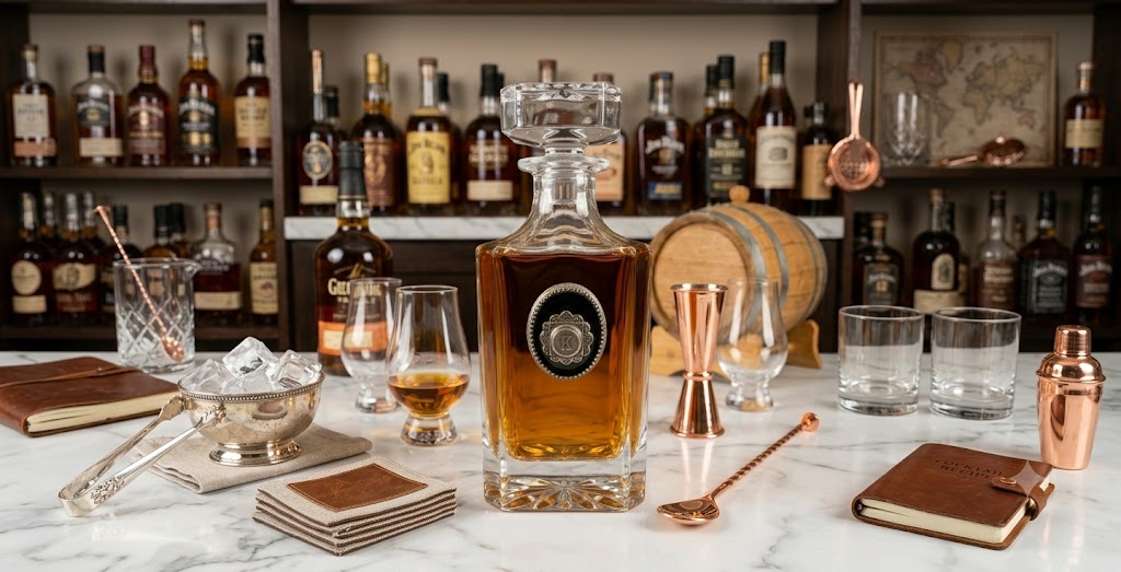 Initial Decanter gift for bourbon lover. Every letter is available to customize this decanter for a very special gift for a bourbon lover. A great gift for a bourbon lover.