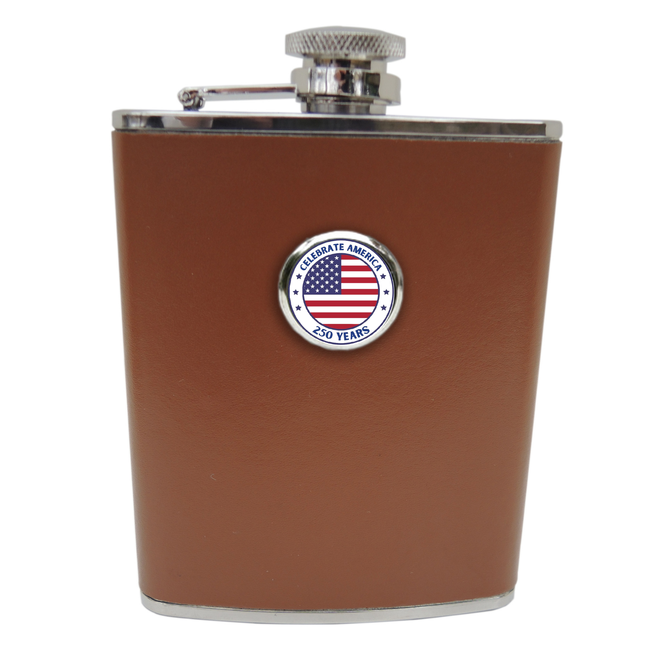 Leather Flask Gift for 250th Anniversary of America | Patriotic Gift