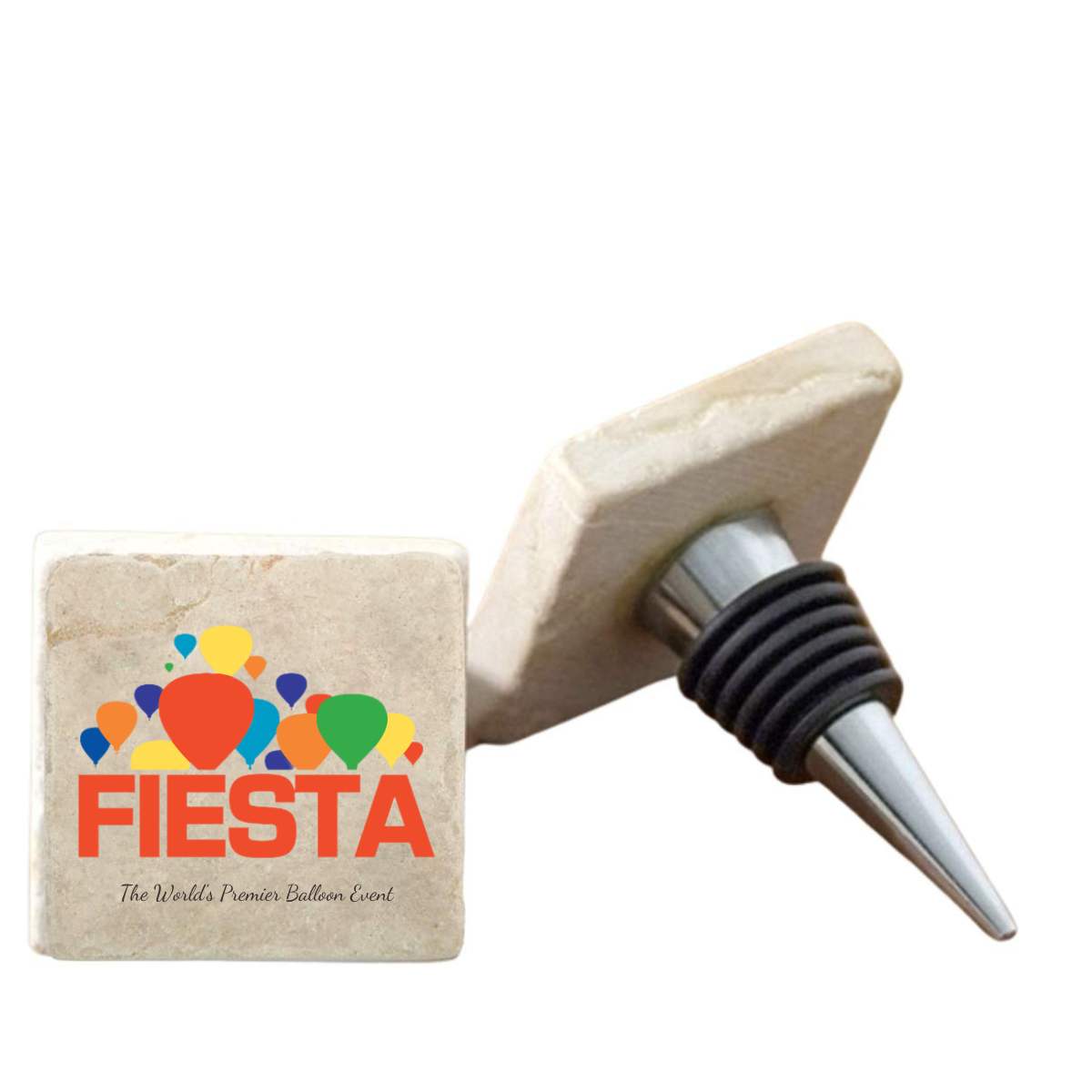 Custom Hot Air Balloon Marble Bottle Stopper
