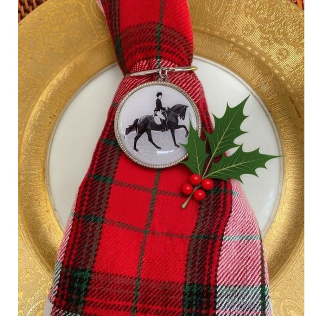 Napkin Rings Dressage, Set of four Napkin Rings, Elegant Equestrian Table