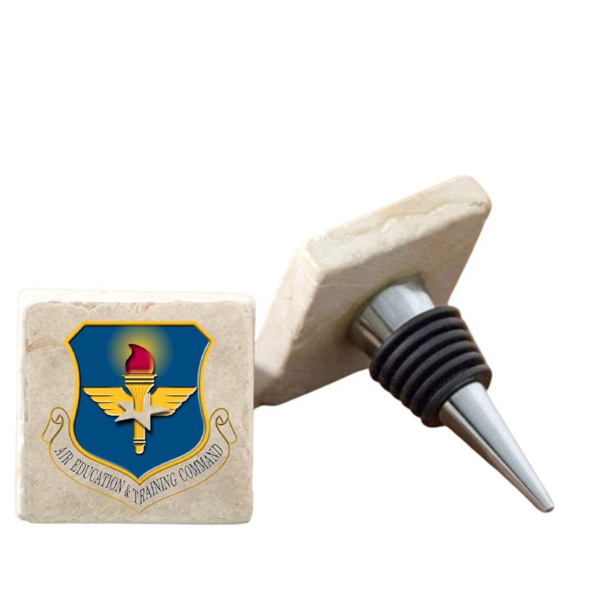 Airforce Marble Wine Bottle Stopper with Your logo or art