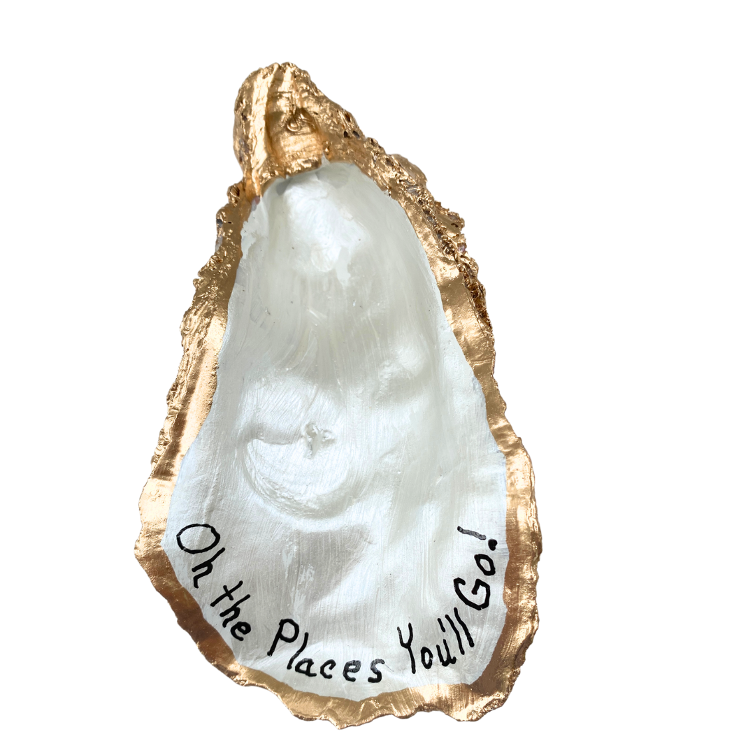 Oyster Shell Art | Quote "Oh the Places You'll Go"  Graduation Gift