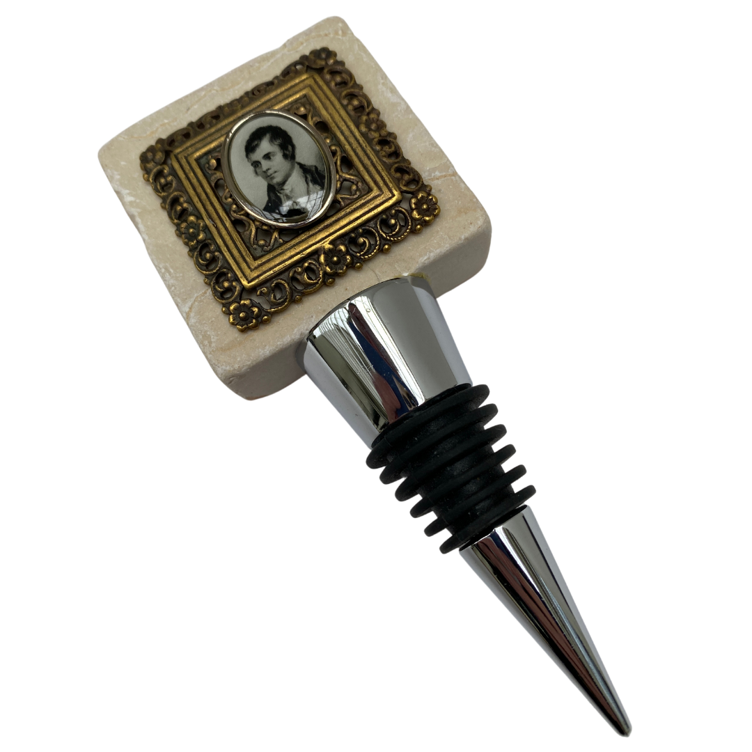 Robert Burns Marble Wine Bottle Stopper