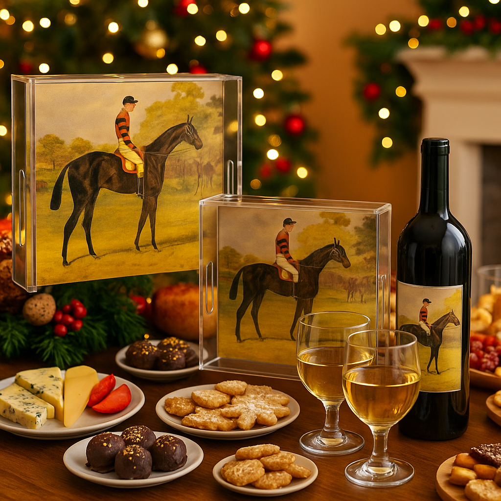 Acrylic Tray, Racehorse Art, Gift for Horse Lover