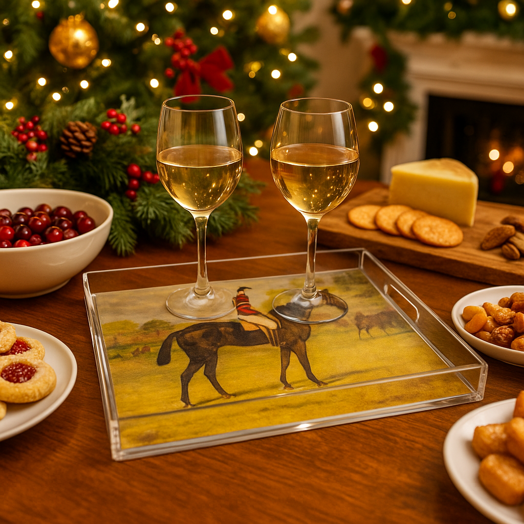 Acrylic Tray, Racehorse Art, Gift for Horse Lover