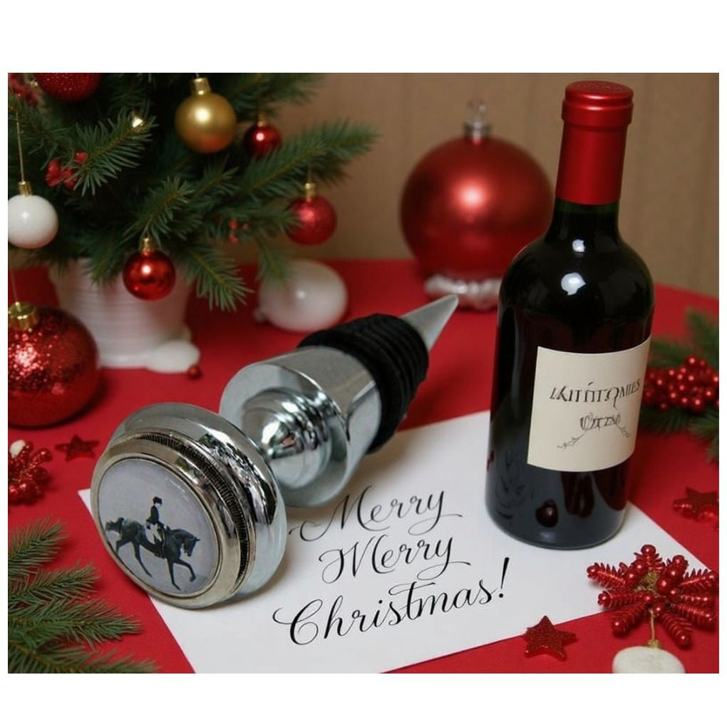 Wine Bottle Stopper for the Dressage Rider.  IT is a great Christmas Gift.