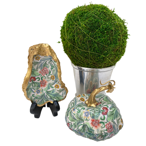 Chinoiserie Blue and White Decorative Pumpkin