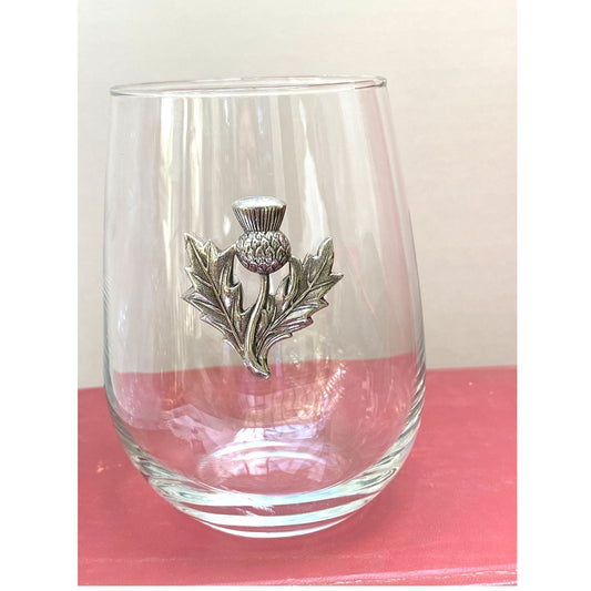 Robert Burns Night Gift | Scottish Thistle Stemless Glass