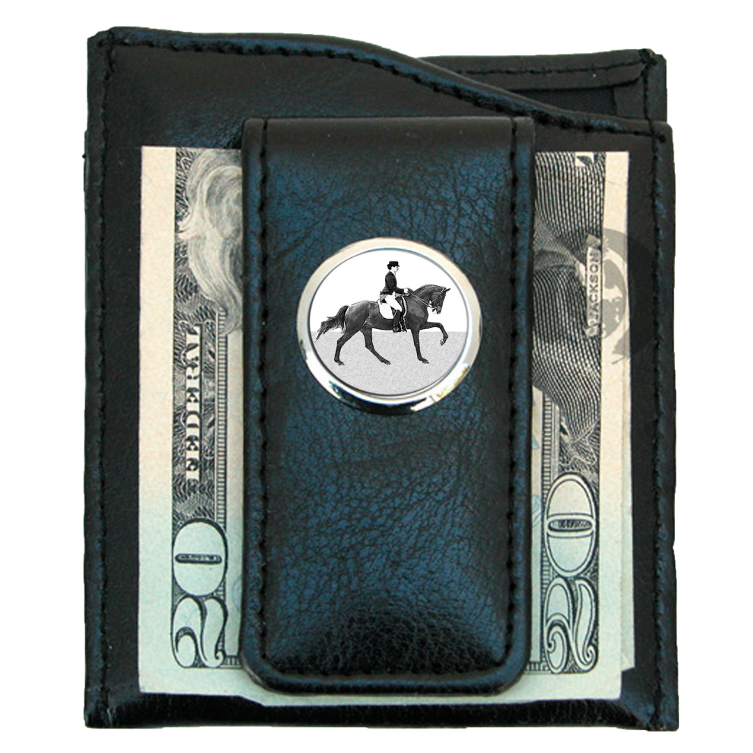 Faux Leather Dressage Money Clip