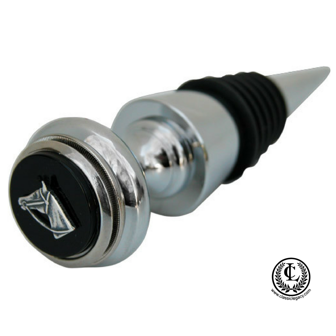 Bottle Stopper, Silver Horse Head Black Enamel, Equestrian Gift, Horse Lover gift