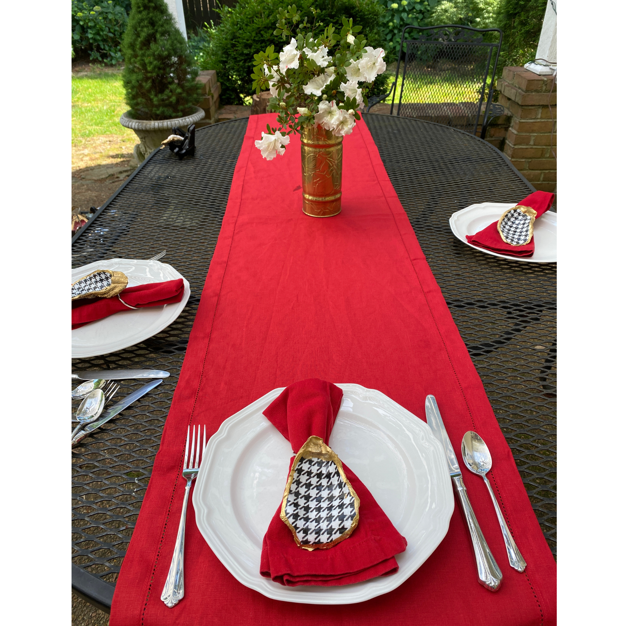 Houndstooth Shell Napkin Ring