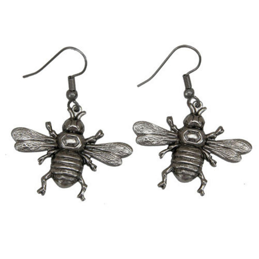 Bee Lover Gift for Her | Silver Bee Earrings