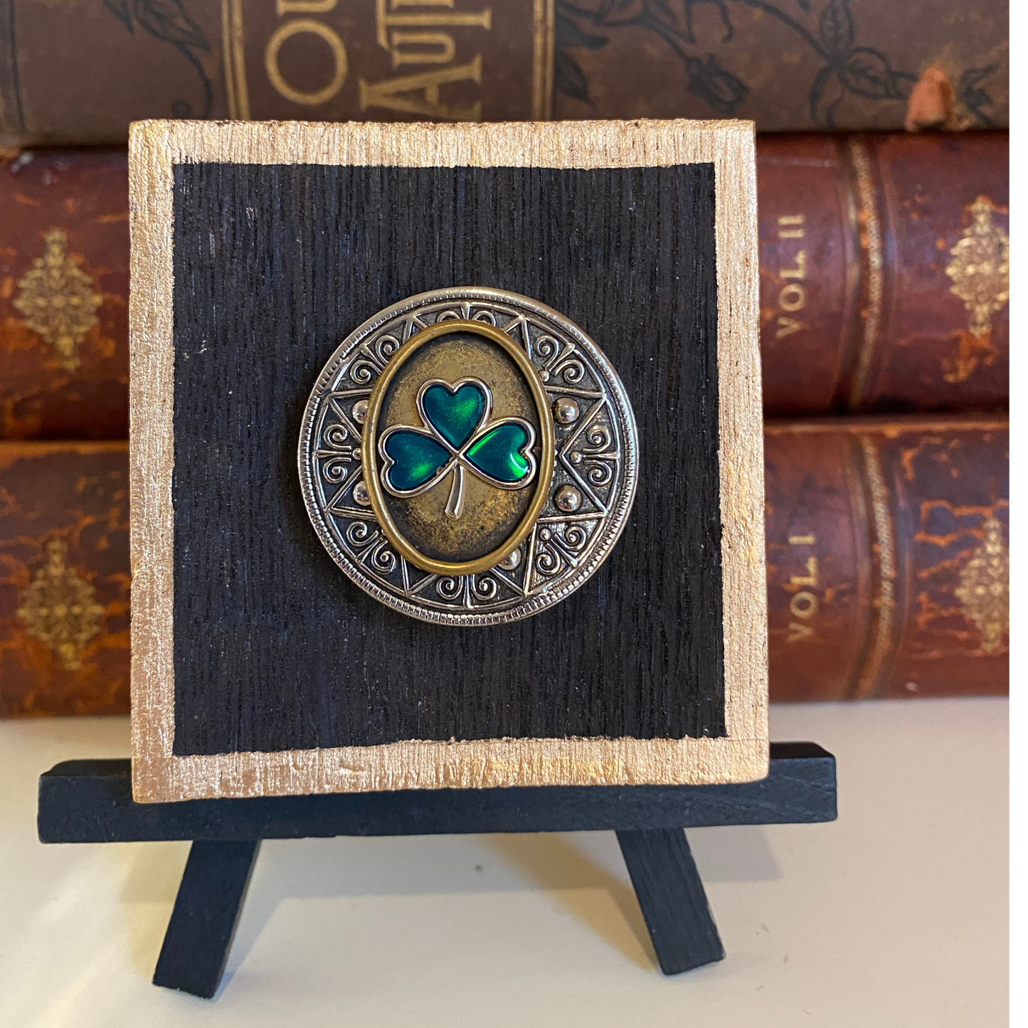 Irish Shamrock Wooden Art, Whiskey Barrel Wood, Gift for Irish Lover, St. Patrick's Day Gift