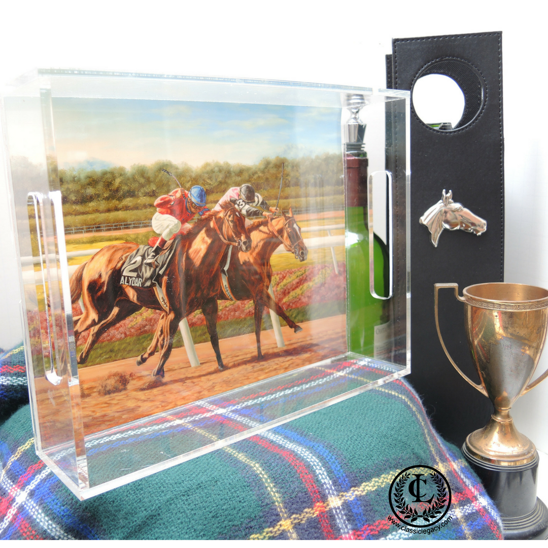 Tray Acrylic Racehorse Art