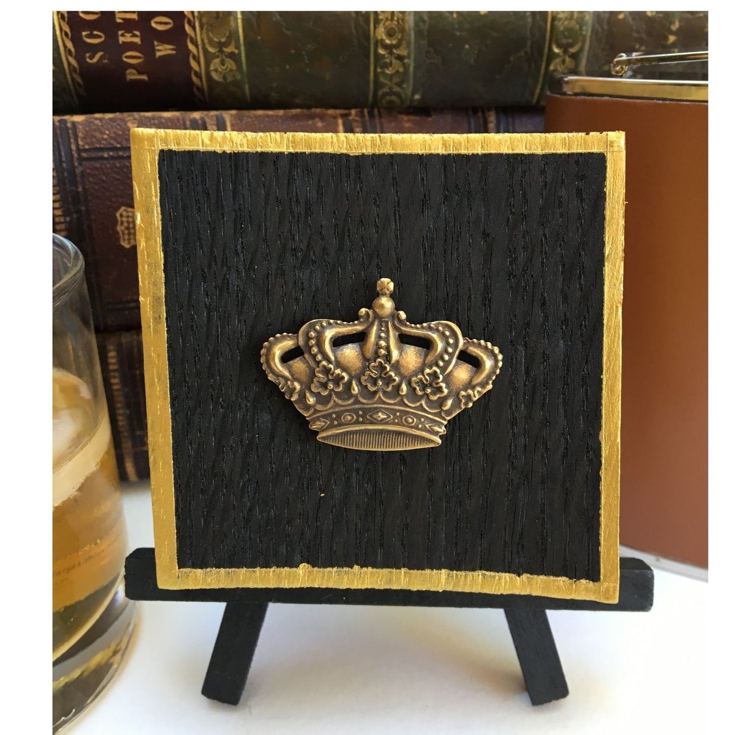 Crown, Bourbon Barrel Wooden Art, Handcrafted Home Decor