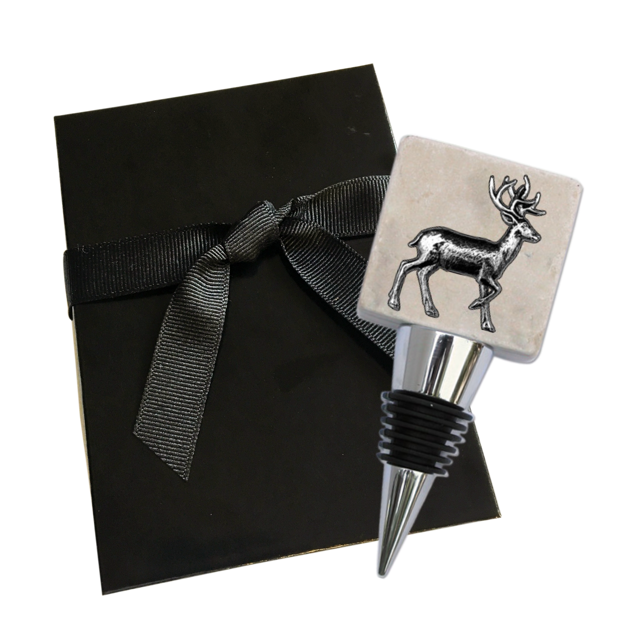 Marble Bottle Stopper, Deer Image, Deer Hunter Gift