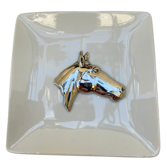 Trinket Tray, Silver Horse Head, Gift for Horse Lover