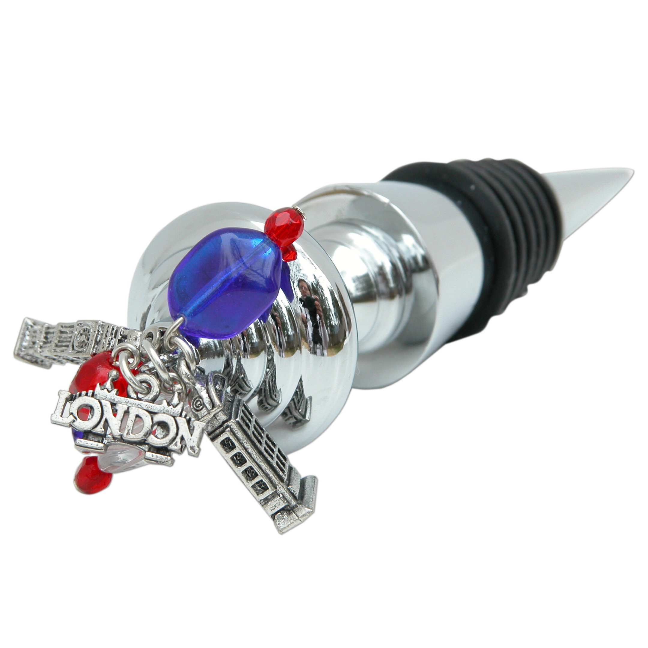 Bottle Stopper, London, United Kingdom Theme, Charms and Beads, Handmade, London Gift
