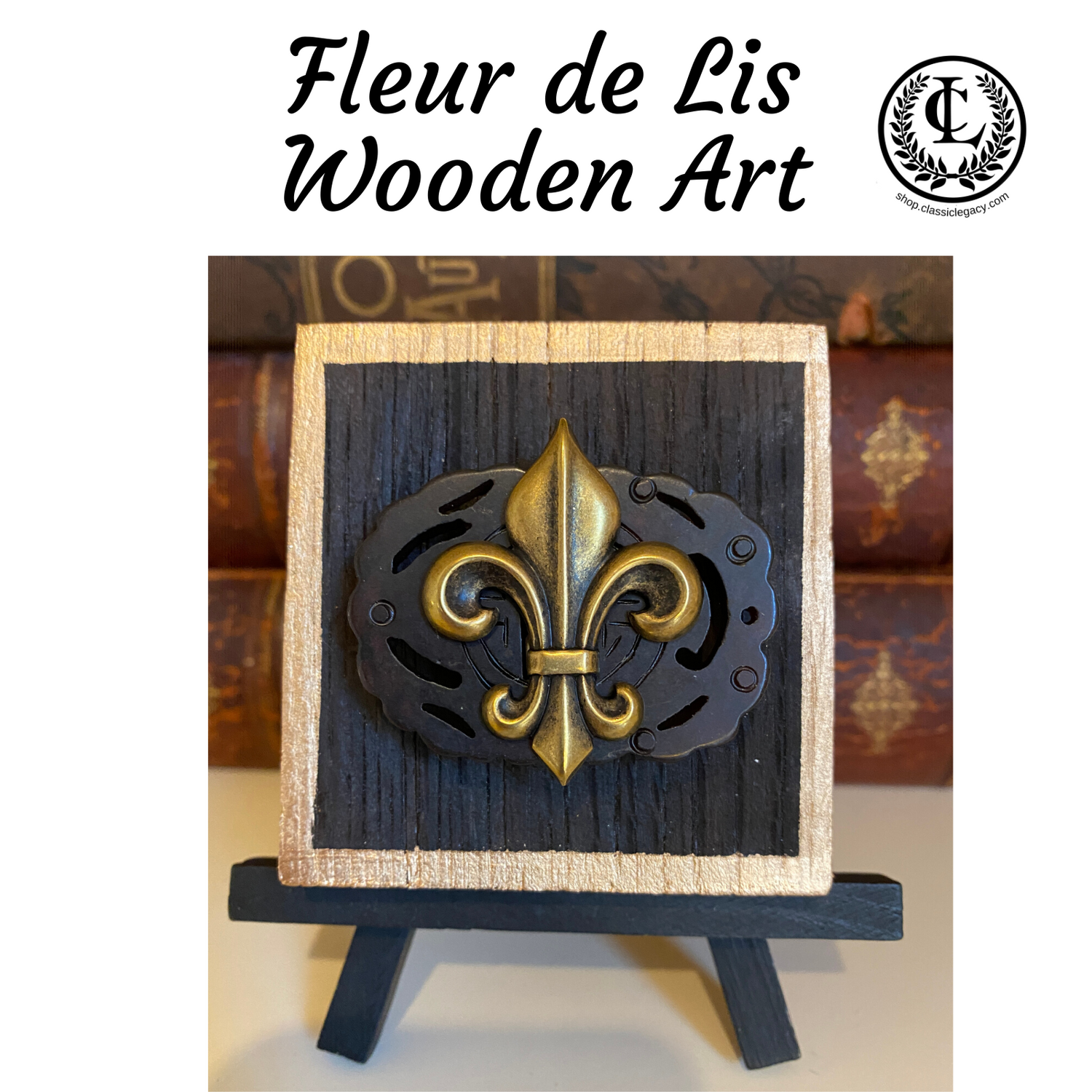 Fleur de Lis, Bourbon Barrel Wooden Art