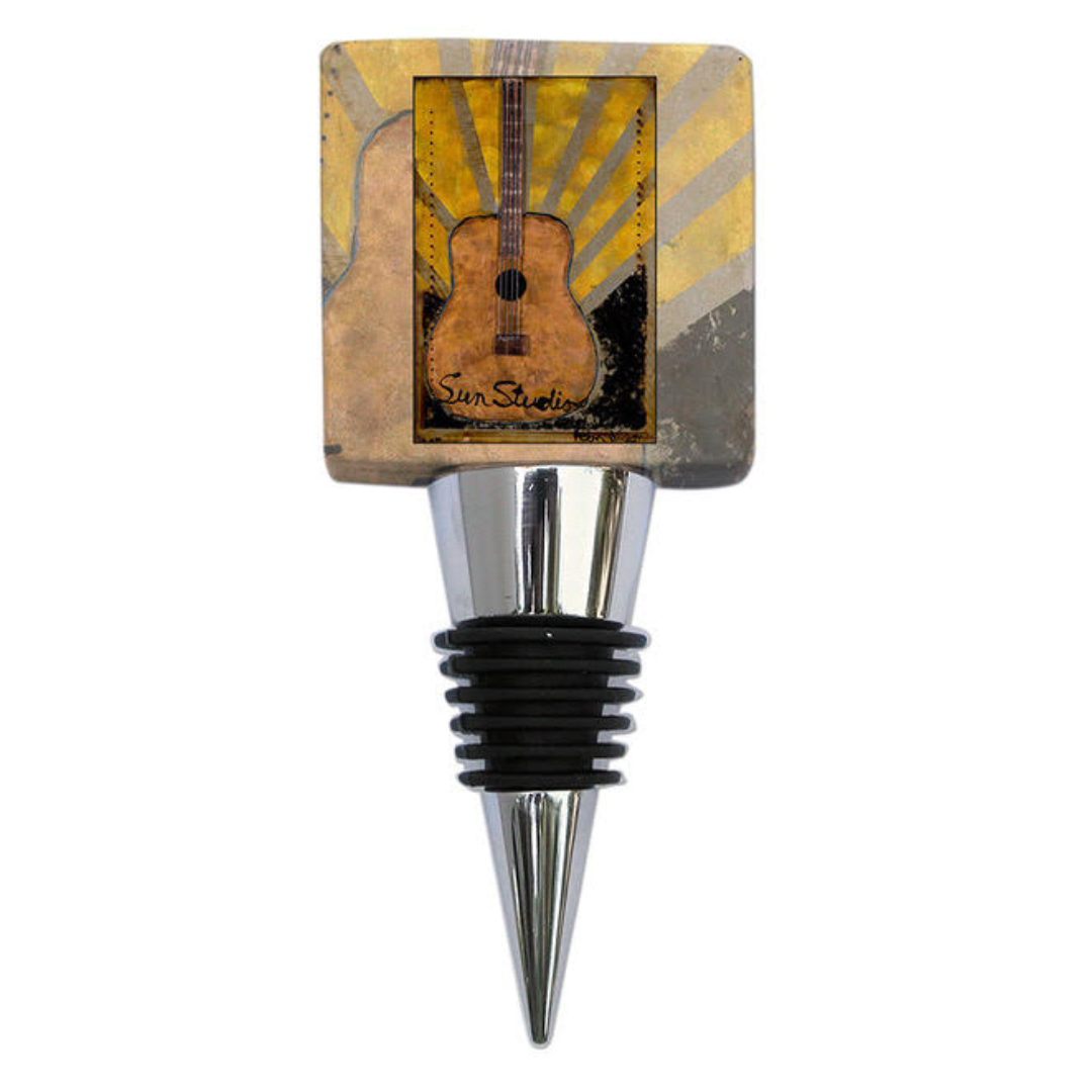 Bottle Stopper, Marble, Ron Olson Sun Studio, Guitar Lover Gift, Memphis Gift