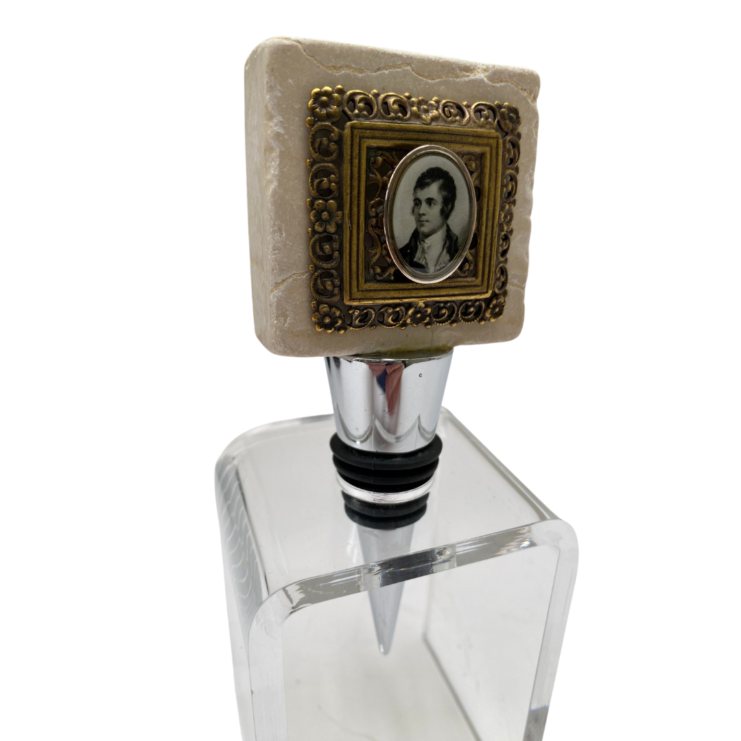 Robert Burns Marble Bottle Stopper