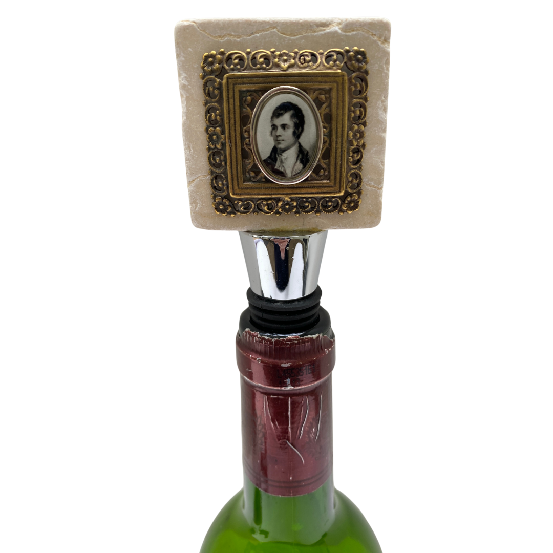 Robert Burns Marble Bottle Stopper