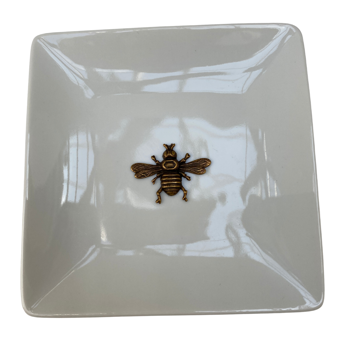 Bee Trinket Tray, Antique Gold Bee | Gift for Bee Lover