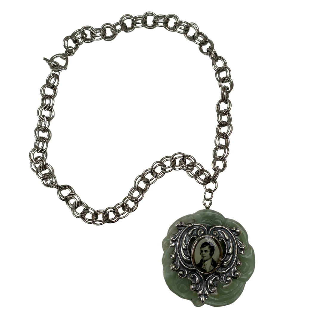 Robert Burns Necklace | Jade and Silver