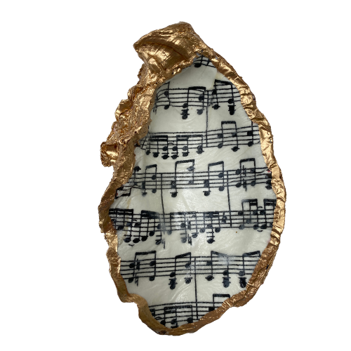 Music Note Oyster Shell Art